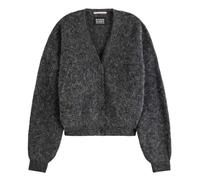 Scotch & Soda Women's Fuzzy Relaxed-Fit Cardigan Sweater, Charcoal Melange, M