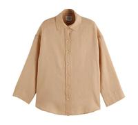 Scotch & Soda Womens Linen Shirt, Soft Camel, 16 UK