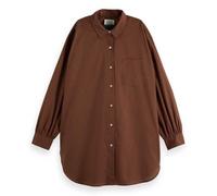 Scotch & Soda Women's Oversized Light Weight Cotton Shirt, Cold Brew, 10