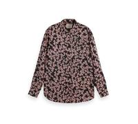 Scotch & Soda Women's Printed Relaxed Fit Shirt, Nieuw Blossom Print Dusty Red, 10