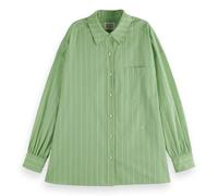 Scotch & Soda Women's Regular-fit Girlfriend Shirt, Pistachio/Soft Ice Stripe, 40 in
