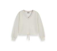 Scotch & Soda Women's V-Neck Modal Sweatshirt, Soft Ice Melange, XL