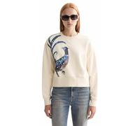 Scotch & Soda Womens Washed Artwork Loose Fit Sweater Sweatshirt, Eggnog U137, L UK
