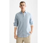 Scotch & Soda Yarn-dyed Stripe Shirt Faded Denim / Green Spruce Stripe size XL | Casual Shirts Outlet | Men | Blue XL