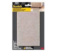 Scotch Felt Pads SP800-NA - Rectangle Beige 4 x 6 in for Hardwood Floors, 2 Pads/Pack