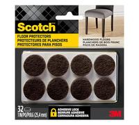 Scotch SP822-NA Brand Felt Pads by 3M, Round, 1 in. Diameter, Brown, 32/Pack, Pack of 1