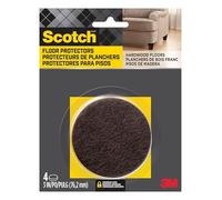 Scotch SP828-NA Felt Pads Diameter, Brown, 4/Pack, 3" Round