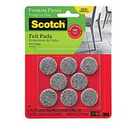 Scotch SP870 Heavy Duty Felt 8 Pads/Pack, Round, Gray, 1", (SP870-NA)