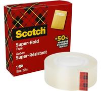 Scotch Super-Hold Tape, 1 Rolls, 19 mm x 25.4 m - 50% More Sticking Power Compared To Crystal Tape, Clear Sticky Tape, Strong and Secure Seal for Christmas Cards and Presents