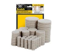 Scotch SurfaceProtection SP845 Brand Felt 3M, for Protecting Linoleum Floors, Round, Beige, Assorted Sizes, 162 Pads/Pack