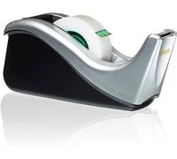 Scotch Tape Dispenser in Silver with 1 Roll of Scotch Magic Tape 19mm x 33m - Ideal For School, Home And Office