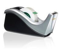 Scotch Tape Dispenser in Silver with 1 Roll of Scotch Magic Tape 19mm x 33m - Ideal For School, Home And Office