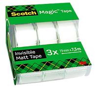 Scotch Tape Magic Transparent 19 mm (W) x 7.5 m (L) Pack of 3
