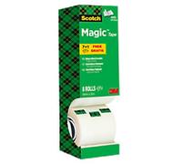 Scotch Magic Tape 19mm x 33m Invisible Value Pack 7+1 Free Rolls
