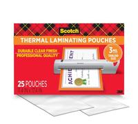 Scotch Thermal Laminating Pouches, 11.45 x 17.48-Inches, 25-Pouches (TP3856-25)