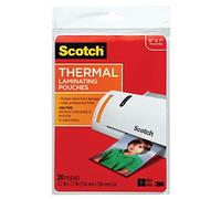 Scotch Thermal Laminating Pouches, Laminate Homemade Ornaments, Christmas Banners and Gift Tags, 5 Mil, 20-Pack Photo Size Laminating Sheets 5 x 7 Inches, Clear
