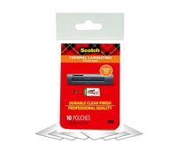 Scotch Thermal Laminating Pouches Premium Quality, 5 Mil Thick for Extra Protection, 10 Pack ID Badge with Clip Laminating Sheets, Our Most Durable Lamination Pouch, 2.4 x 4.2 inches (TP5852-10)