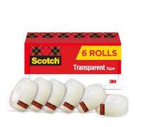 Scotch Transparent Tape, 3/4 in x 1296 in, 6 Boxes (600-6PK)