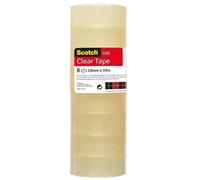 Scotch General Purpose Office Utility Tape - Transparent - 8 Rolls - 19mm x 33 m