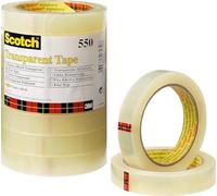 Scotch Transparent Tape - 8 Rolls, 19 mm x 66 m - Strong and Sticky Tape for General Purpose Wrapping, Sealing and Mending