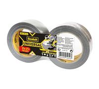 Scotch Universal Duct Tape, Silver 2904, 48 mm x 25 m, 2 Rolls