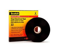 Scotch Vinyl Electrical Tape 22, 1/2 in x 36 yds, Black, 2 rolls