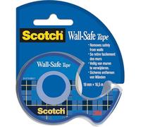 Scotch Wall-Safe Tape - 1 Roll On Handheld Dispenser, 19 mm x 16.5 m - Sticks Securely, Removes Cleanly, Invisible, Photo-Safe - For Office And Home Use