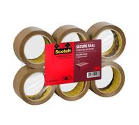 ScotchÃ‚Â® Secure Seal Packaging Tape Brown 50 mm x 66 m 6 Rolls/Pack
