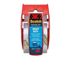 ScotchÂ® Heavy Duty Packaging Tape Transparent 48 mm x 20 m 1 Roll in Hand Dispenser/Pack