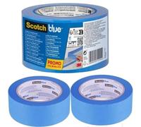 ScotchBlue Multi-Surface Masking Tape, 2 Rolls, 36 mm x 41 m - Scotch Adhesive Blue Painters Tape, For Painting and Decorating, Indoor & Outdoor, Sticks Well, 100% PEFC