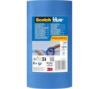 ScotchBlue Multi-Surface Masking Tape, 6 Rolls, 36 mm x 41 m - Scotch Adhesive Blue Painters Tape, For Painting and Decorating, Indoor & Outdoor, Sticks Well, 70% PEFC