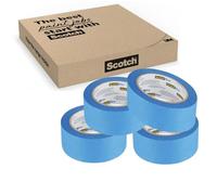 ScotchBlue Multi-Surface Premium Masking Tape, 48 mm x 41 m, 4 Rolls/Case - Scotch Adhesive Blue Painters Tape, For Painting and Decorating, Indoor & Outdoor, Sticks Well, 70% PEFC