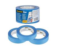 ScotchBlue Multi-Surface Premium Masking Tape, Pack of 3, 24 mm x 41 m, Scotch Adhesive Blue Painters Tape, For Painting and Decorating, Indoor & Outdoor, Sticks Well, 70% PEFC