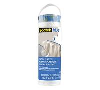 ScotchBlue Pre-Taped Painter's Plastic Refill, 1 Roll, 2,72 m x 17 m (46,2 m2) - Use on Windows, Doors, Bathtubs and Other Surfaces - Protects Surfaces from Paint Splatters