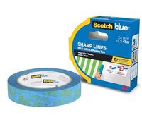 ScotchBlue Sharp Lines Advanced Masking Tape, 24 mm x 41 m - Scotch Adhesive Blue Painters Tape For Super-Sharp Paint Lines, Indoor & Outdoor, with 3M Advanced Technology, PEFC Controlled Sources