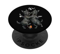 ScotchTerrier Dogs Dance Happy with Cup of Coffee in the Morning PopSockets Adhesive PopGrip