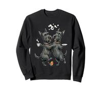 ScotchTerrier Dogs Dance Happy with Cup of Coffee in the Morning Sweatshirt