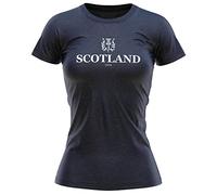 Scotland 1873 Womens T Shirt Thistle Nations Scottish Supporters Rugby Tee Top, M, Navy