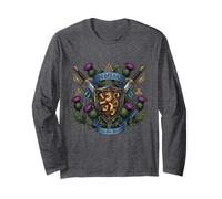 Scotland Alba Gu Brath Celtic Cross Thistle Gaelic Long Sleeve T-Shirt