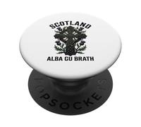 Scotland Alba Gu Brath Celtic Cross Thistle Gaelic PopSockets Adhesive PopGrip