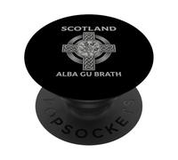 Scotland Alba Gu Brath Celtic Cross Thistle Gaelic PopSockets Adhesive PopGrip