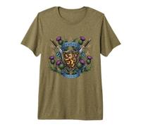 Scotland Alba Gu Brath Celtic Cross Thistle Gaelic Premium T-Shirt