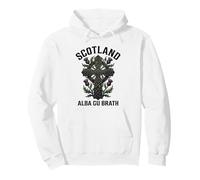 Scotland Alba Gu Brath Celtic Cross Thistle Gaelic Pullover Hoodie