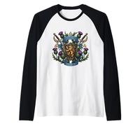 Scotland Alba Gu Brath Celtic Cross Thistle Gaelic Raglan Baseball Tee