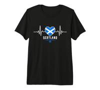 Scotland Alba Gu Brath Scottish Saltire Heartbeat Pride Premium T-Shirt
