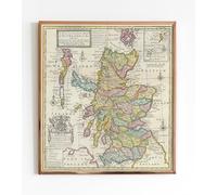 Scotland and the Isles - Roads 1736 Historical Map Print by Herman Moll - 22in x 24in