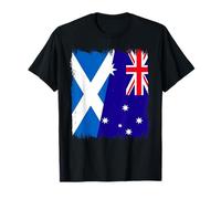 Scotland Australia Half Flag Scottish Australian Roots T-Shirt