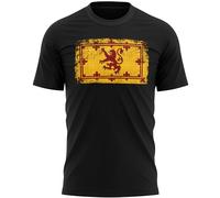 Scotland Badge Mens T Shirt Scottish Coat of Arms Football Tee Supporters Top, XXL, Black