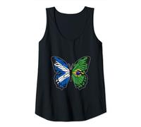Scotland & Brazil Mix Butterfly Half Scottish half Brazilian Tank Top