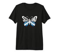 Scotland Butterfly - Scottish Flag Colors Souvenir Premium T-Shirt